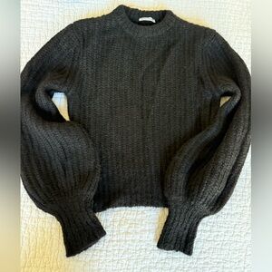 Reformation Cozy Black Knit Sweater